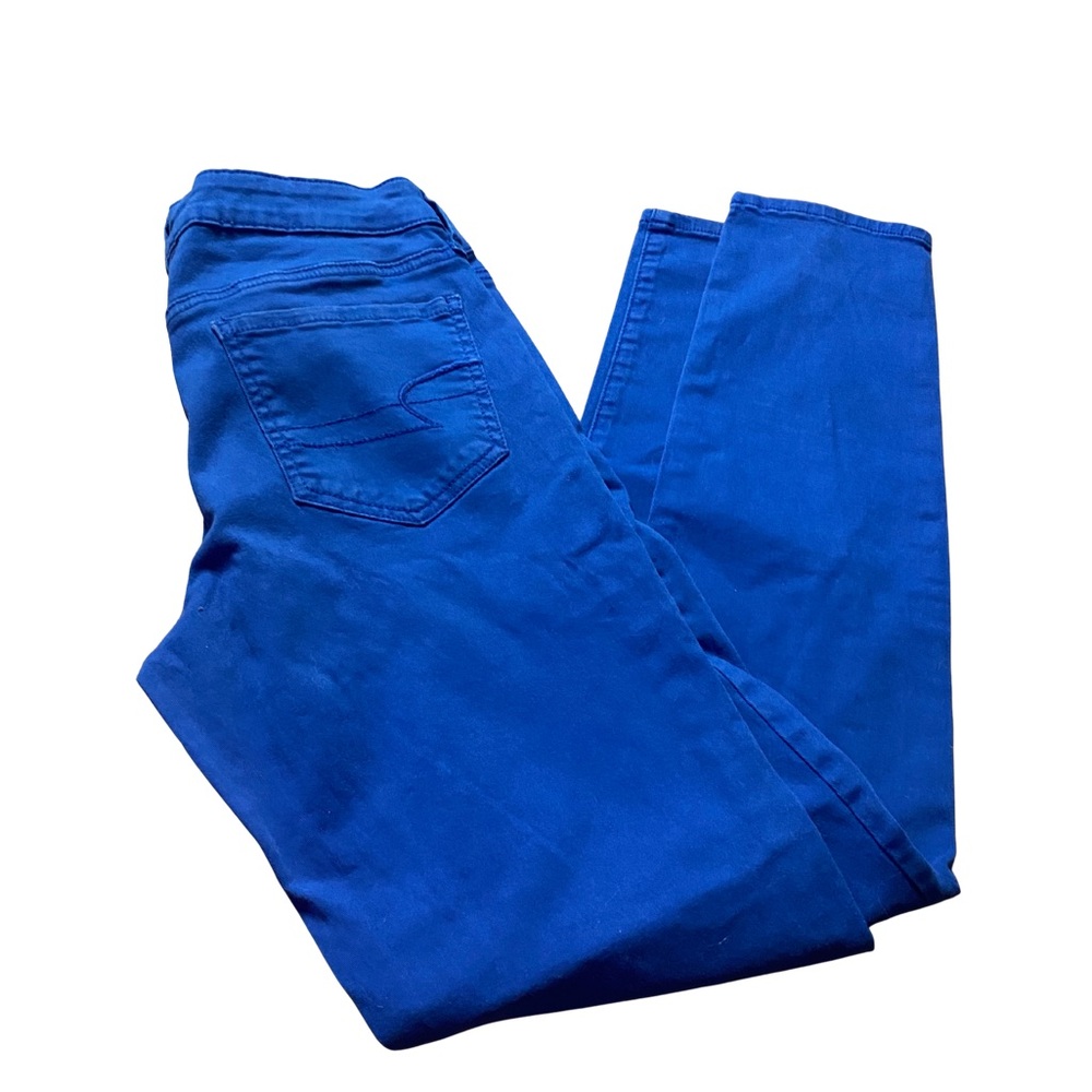 American Eagle Blue Jegging Skinny Stretch Pants Size 6 - Picture 2 of 11